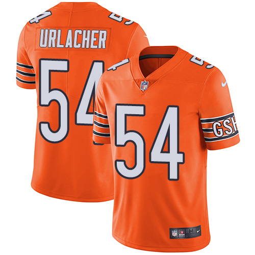 Nike Bears #54 Brian Urlacher Orange Men's Stitched NFL Limited Rush Jersey - Click Image to Close
